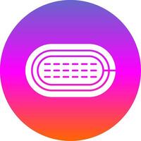 Running Track Glyph Gradient Circle Icon vector