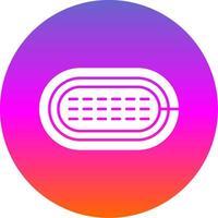 Running Track Glyph Gradient Circle Icon vector