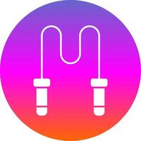Skipping Rope Glyph Gradient Circle Icon vector