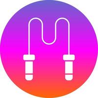 Skipping Rope Glyph Gradient Circle Icon vector