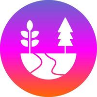Nature Glyph Gradient Circle Icon vector