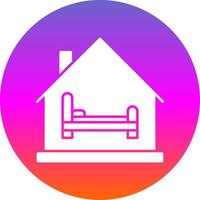 Room Glyph Gradient Circle Icon vector