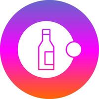 No Alcohol Glyph Gradient Circle Icon vector