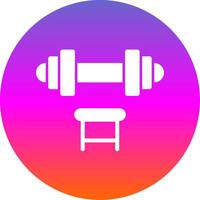 Dumbbell Glyph Gradient Circle Icon vector