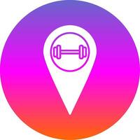 Gym Location Glyph Gradient Circle Icon vector