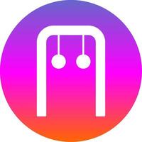 Gymnastic Rings Glyph Gradient Circle Icon vector