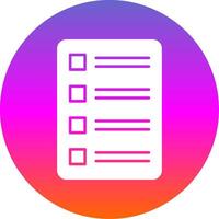 Task List Glyph Gradient Circle Icon vector