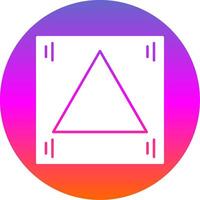 Triangle Glyph Gradient Circle Icon vector