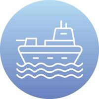 Military Ship Vector Icon