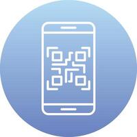 Smartphone Qr Code Vector Icon