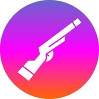 Shotgun Glyph Gradient Circle Icon vector