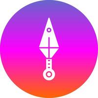 Kunai Glyph Gradient Circle Icon vector