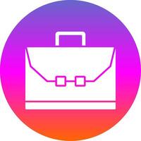 Briefcase Glyph Gradient Circle Icon vector