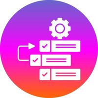 Backlog Glyph Gradient Circle Icon vector