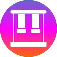 Trapeze Glyph Gradient Circle Icon vector