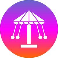 Carousel Cup Glyph Gradient Circle Icon vector