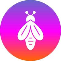 Bee Glyph Gradient Circle Icon vector