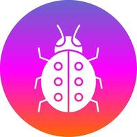 Ladybug Glyph Gradient Circle Icon vector