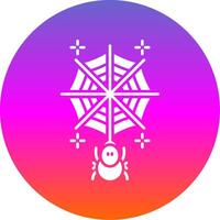 Spiderweb Glyph Gradient Circle Icon vector