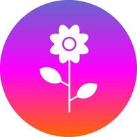 Flowers Glyph Gradient Circle Icon vector