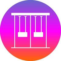 Swing Glyph Gradient Circle Icon vector