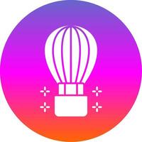 Hot Air Ballon Glyph Gradient Circle Icon vector