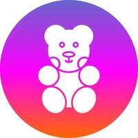 Bear Glyph Gradient Circle Icon vector