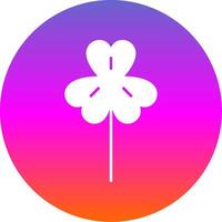 Clover Glyph Gradient Circle Icon vector