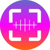 Barcode Scanner Glyph Gradient Circle Icon vector