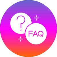 Question Glyph Gradient Circle Icon vector