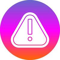 Alert Glyph Gradient Circle Icon vector