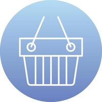 icono de vector de cesta de compras