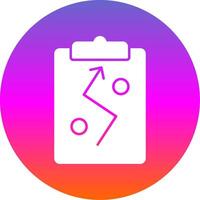 Strategy Glyph Gradient Circle Icon vector