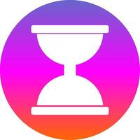 Hourglass Glyph Gradient Circle Icon vector