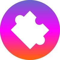 Puzzle Glyph Gradient Circle Icon vector