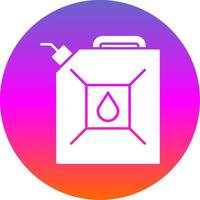 Gas Can Glyph Gradient Circle Icon vector