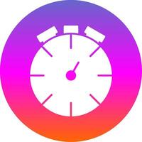 Stopwatch Glyph Gradient Circle Icon vector