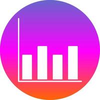 Diagram Glyph Gradient Circle Icon vector