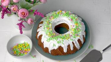 Easter Bundt Cake with Easter Eggs video