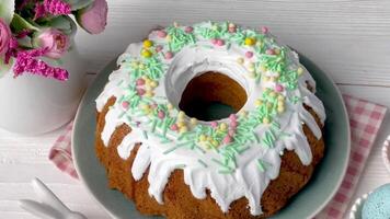 Easter Bundt Cake with Easter Eggs video