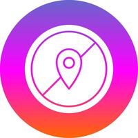 Avoid Glyph Gradient Circle Icon vector