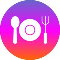 Cutlery Glyph Gradient Circle Icon vector