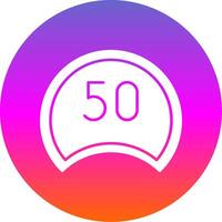 Speed Limit Glyph Gradient Circle Icon vector