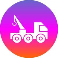 Tow Truck Glyph Gradient Circle Icon vector