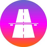 Highway Glyph Gradient Circle Icon vector