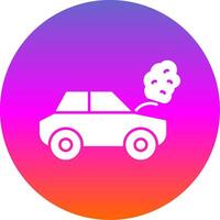 Broken Car Glyph Gradient Circle Icon vector