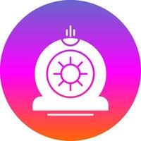 Flat Tire Glyph Gradient Circle Icon vector