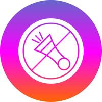 No Horn Glyph Gradient Circle Icon vector