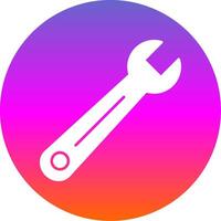 Wrench Glyph Gradient Circle Icon vector