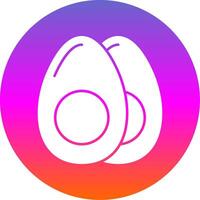 Boiled Egg Glyph Gradient Circle Icon vector
